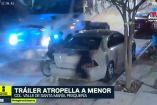 Tráiler embiste a menor en Pesquería