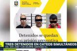 Capturan a tres sujetos en Santiago