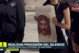 Fieles participan en la Procesión del Silencio en Monterrey