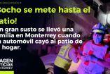 ¡Bocho cae en el patio de una casa en Monterrey!