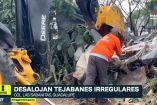 Desalojan tejabanes irregulares en el Río Santa Catarina