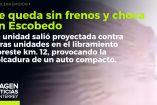 Camión sin frenos provoca accidente en Escobedo