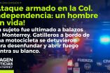 Ataque armado en la Col. Independencia: un hombre sin vida