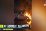 Queman camioneta de emprendedor en Monterrey