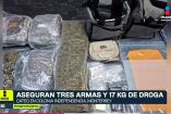Aseguran 3 armas y 17 kilos de droga en Monterrey