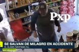 Salvan la vida de milagro tras accidente con llanta 