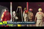 Un hombre de aproximadamente 35 años se arrojó a la barranca de Huentitán, en Guadalajara, para evitar ser llevado a un anexo. Cayó cerca de 20 metros y quedó en estado crítico.