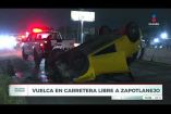 Un taxi terminó volcado sobre su toldo luego de ser colisionado por un vehículo particular que se dio a la fuga en la carretera libre a #Zapotlanejo, a la altura del poblado de Tateposco. Tras el impacto, el conductor logró rescatar por sus propios medios a sus acompañantes: un adulto mayor de 60 años y un menor de 10.

#NoticiasImagen

Síguenos en nuestras redes:

Instagram: https://www.instagram.com/imagentvgdl/
TikTok: https://www.tiktok.com/@imagennoticias
Twitter: https://twitter.com/ImagenTVGDL
Facebook: https://www.facebook.com/ImagenTVGDL/
Visita nuestro sitio Web: https://www.imagentv.com/guadalajara

Mantente siempre informado con las noticias sobre los acontecimientos más importantes a nivel nacional con Carolina Martínez.

¡Déjanos tus comentarios, da like, comparte y suscríbete!