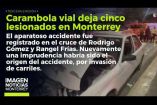 Nuevamente una presunta negligencia provocó una carambola en Monterrey, dejando cinco personas lesionadas. 

No te pierdas Imagen Noticias #Monterrey con #BrisseidaMoya de lunes a viernes por Imagen Televisión Monterrey.

Síguenos en nuestras redes
Instagram: https://www.instagram.com/imagentvmonterrey/
Twitter: https://twitter.com/ImagenTVMTY
Facebook: https://www.facebook.com/ImagenTVMTY/

Mantente siempre informado con las noticias sobre los acontecimientos más importantes a nivel nacional con Claudia Ovalle y Brenda Cavazos.


¡Dale like y suscríbete!