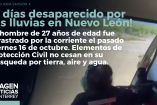 Protección Civil de Nuevo León continúa la incansable búsqueda de Brandon Valle, quien fue arrastrado por las aguas desde hace una semana. 

No te pierdas Imagen Noticias Monterrey con Claudia Ovalle de lunes a viernes por Imagen Televisión Monterrey.
 
Síguenos en nuestras redes
Instagram: https://www.instagram.com/imagentvmonterrey/
Twitter: https://twitter.com/ImagenTVMTY
Facebook: https://www.facebook.com/ImagenTVMTY/

Mantente siempre informado con las noticias sobre los acontecimientos más importantes a nivel nacional con Claudia Ovalle y Brenda Cavazos.


¡Dale like y suscríbete!