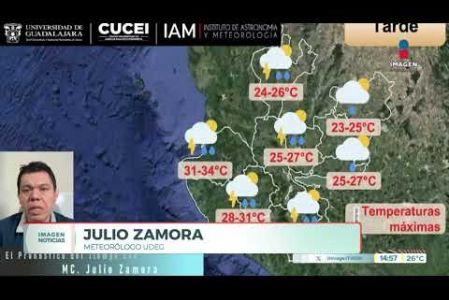 El Instituto de Astronomía y Meteorología de la #UniversidaddeGuadalajara pronosticó probabilidades de lluvia para la tarde y noche de este 15 de septiembre.

#NoticiasImagen

Síguenos en nuestras redes:

Instagram: https://www.instagram.com/imagentvgdl/
TikTok: https://www.tiktok.com/@imagennoticias
Twitter: https://twitter.com/ImagenTVGDL
Facebook: https://www.facebook.com/ImagenTVGDL/
Visita nuestro sitio Web: https://www.imagentv.com/guadalajara

Mantente siempre informado con las noticias sobre los acontecimientos más importantes a nivel nacional con Carolina Martínez.

¡Déjanos tus comentarios, da like, comparte y suscríbete!