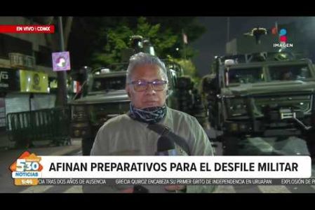 ¡Afinando los últimos detalles! Así es como se prepara la Defensa Nacional, la Guardia Nacional, la Fuerza Aérea Mexicana y la Marina Armada de México para el Desfile Militar.  

#NoticiasImagen #ImagenNoticias530 

Visita nuestro sitio web: http://www.imagentv.com

No te pierdas Imagen Noticias 5:30 con Marlene Stahl, Nuria Gil y Adriana Treviño de lunes a viernes por Imagen Televisión.

TikTok 5:30: https://www.tiktok.com/@imagennoticias530 
TikTok Noticias: https://www.tiktok.com/@imagennoticias

Instagram 5:30: https://www.instagram.com/imagennoticias530 
Instagram Noticias: https://www.instagram.com/imagentvnoticias/

X 5:30: https://x.com/imagen530 
X Noticias: https://twitter.com/ImagenNoticias_
X Televisión: https://twitter.com/ImagenTVMex
 
Facebook Noticias: https://www.facebook.com/ImagenTVNoticias
 
Aquí encontrarás la mejor información nacional e internacional de Imagen Noticias con Francisco Zea, Nacho Lozano, Crystal Mendivil, Enrique Sánchez y Paola Rojas.