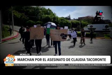 Alumnos de la Universidad Autónoma de #Morelos marcharon para exigir justicia por el asesinato de #ClaudiaTacoronte, estudiante española asesinada el sábado en #Cuautla; de acuerdo con los organizadores, esta es la primera de dos marchas convocadas contra la inseguridad. 

#NoticiasImagen #ImagenNoticias530 

Visita nuestro sitio web: http://www.imagentv.com 

No te pierdas Imagen Noticias 5:30 con Marlene Stahl, Nuria Gil y Adriana Treviño de lunes a viernes por Imagen Televisión.

TikTok 5:30: https://www.tiktok.com/@imagennoticias530 
TikTok Noticias: https://www.tiktok.com/@imagennoticias

Instagram 5:30: https://www.instagram.com/imagennoticias530 
Instagram Noticias: https://www.instagram.com/imagentvnoticias/

X 5:30: https://x.com/imagen530 
X Noticias: https://twitter.com/ImagenNoticias_
X Televisión: https://twitter.com/ImagenTVMex
 
Facebook Noticias: https://www.facebook.com/ImagenTVNoticias
 
Aquí encontrarás la mejor información nacional e internacional de Imagen Noticias con Francisco Zea, Nacho Lozano, Crystal Mendivil, Enrique Sánchez y Paola Rojas.