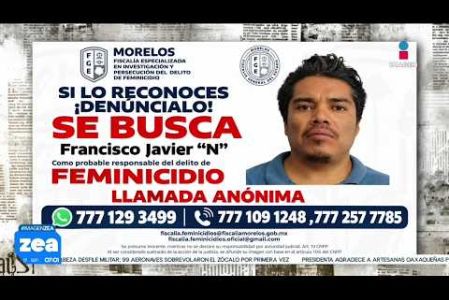 A cinco días del hallazgo sin vida de Claudia Tacoronte, la Fiscalía de Morelos difundió la ficha de búsqueda de Francisco "N", alias "El Trompas", presunto responsable del feminicidio de la joven estudiante de origen español.