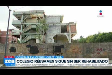 A dos días del noveno aniversario del sismo que azotó la CDMX en 2017, el Colegio Enrique Rébsamen sigue en obra negra al igual que otras 1,600 viviendas sin terminar.