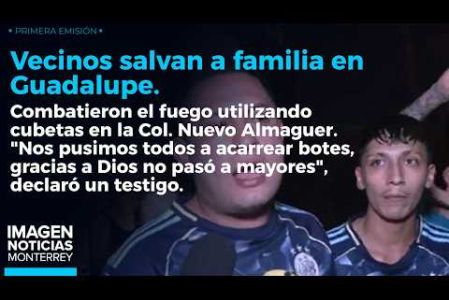 Un grupo de valientes vecinos logró rescatar con vida a una familia en Guadalupe luego de un incendio. 

No te pierdas Imagen Noticias Monterrey con Brenda Cavazos de lunes a viernes por Imagen Televisión Monterrey.

Síguenos en nuestras redes
Instagram: https://www.instagram.com/imagentvmonterrey/
Twitter: https://twitter.com/ImagenTVMTY
Facebook: https://www.facebook.com/ImagenTVMTY/

Mantente siempre informado con las noticias sobre los acontecimientos más importantes a nivel nacional con Claudia Ovalle y Brenda Cavazos.


¡Dale like y suscríbete!