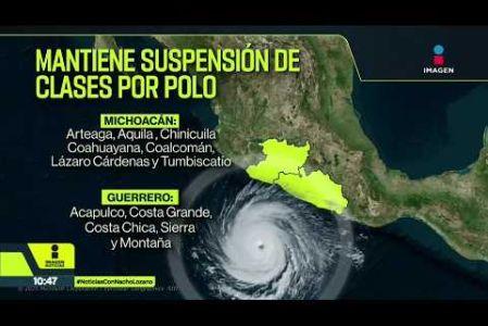 El huracán “Polo” se intensificó nuevamente a categoría 5. Se espera que entre hoy y mañana provoque lluvias torrenciales en Michoacán y Guerrero. El lunes, podría impactar Baja California ya como #huracán categoría uno. Así van las afectaciones: 

#NoticiasConNachoLozano
#NoticiasImagen 

¡Como nadie en la noche! #ImagenNoticias con Nacho Lozano de lunes a viernes a las 10:30 pm en el 3.1 #ImagenTelevisión. 

Visita nuestro sitio Web: http://bit.ly/2nT2Wz5 

Síguenos en nuestras redes: 
Instagram: @imagentvnoticias 
Tiktok: @imagennoticias 
X: @ImagenNoticias_ 
Facebook: https://www.facebook.com/ImagenTVNoticias/ 

Aquí encontrarás la mejor información nacional e internacional de Imagen Noticias con Francisco Zea, Paola Rojas, Crystal Mendivil y Nacho Lozano.