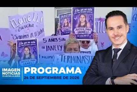 No te pierdas Imagen Noticias Guadalajara con Erick Breguer de lunes a viernes en punto de las 5:50 a.m. en el 3.1 por Imagen Televisión Guadalajara.

#NoticiasImagen

Síguenos en nuestras redes:

Instagram: https://www.instagram.com/imagentvgdl/
TikTok: https://www.tiktok.com/@imagennoticias
Twitter: https://twitter.com/ImagenTVGDL
Facebook: https://www.facebook.com/ImagenTVGDL/
Visita nuestro sitio Web: https://www.imagentv.com/guadalajara

Mantente siempre informado con las noticias sobre los acontecimientos más importantes a nivel nacional con Erick Breguer, Carolina Martínez y Ricardo Camarena.

¡Déjanos tus comentarios, da like, comparte y suscríbete!