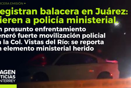 Operativo desata fuerte persecución en Juárez: hay un ministerial herido. 

No te pierdas Imagen Noticias #Monterrey con #BrisseidaMoya de lunes a viernes por Imagen Televisión Monterrey.

Síguenos en nuestras redes
Instagram: https://www.instagram.com/imagentvmonterrey/
Twitter: https://twitter.com/ImagenTVMTY
Facebook: https://www.facebook.com/ImagenTVMTY/

Mantente siempre informado con las noticias sobre los acontecimientos más importantes a nivel nacional con Claudia Ovalle y Brenda Cavazos.


¡Dale like y suscríbete!
