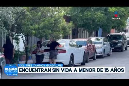 El cuerpo de un joven fue encontrado en un inmueble ubicado en Guadalupe. Trasciende que se trataría de un punto de venta.

No te pierdas Imagen Noticias Monterrey con Brenda Cavazos de lunes a viernes por Imagen Televisión Monterrey.

Síguenos en nuestras redes
Instagram: https://www.instagram.com/imagentvmonterrey/
Twitter: https://twitter.com/ImagenTVMTY
Facebook: https://www.facebook.com/ImagenTVMTY/

Mantente siempre informado con las noticias sobre los acontecimientos más importantes a nivel nacional con Claudia Ovalle y Brenda Cavazos.


¡Dale like y suscríbete!