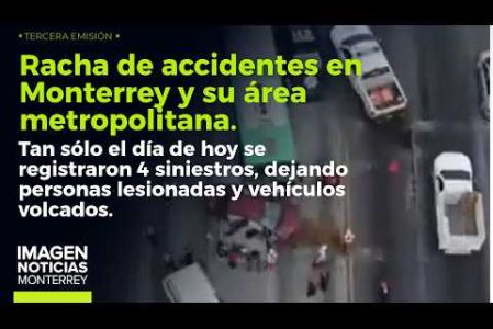 4 fuertes accidentes se registraron en Monterrey durante una misma tarde. 

No te pierdas Imagen Noticias #Monterrey con #BrisseidaMoya de lunes a viernes por Imagen Televisión Monterrey.

Síguenos en nuestras redes
Instagram: https://www.instagram.com/imagentvmonterrey/
Twitter: https://twitter.com/ImagenTVMTY
Facebook: https://www.facebook.com/ImagenTVMTY/

Mantente siempre informado con las noticias sobre los acontecimientos más importantes a nivel nacional con Claudia Ovalle y Brenda Cavazos.


¡Dale like y suscríbete!