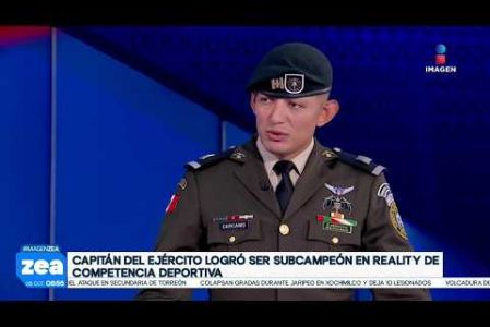 Nos acompaña en el foro de Imagen Noticias el capitán segundo del Arma Blindada, Jesús Cárcamo Barrosso, quien terminó 2° lugar del reality #HabilidadFísica100. El capitán nos explica su experiencia, retos y cómo su formación militar le permitió desempeñarse en el programa.

#LoDijoZea #NoticiasImagen #ImagenNoticias 

Visita nuestro sitio web: http://www.imagentv.com

No te pierdas Imagen Noticias con Francisco Zea de lunes a viernes en punto de las 6:30 am por Imagen Televisión.

TikTok: https://www.tiktok.com/@imagennoticias

Instagram Imagen Noticias con Francisco Zea: https://www.instagram.com/imagenzea 
Instagram: https://www.instagram.com/imagentvnoticias/

X Imagen Noticias con Francisco Zea: https://x.com/imagenZea 
X Noticias: https://twitter.com/ImagenNoticias_
X Televisión: https://twitter.com/ImagenTVMex 
 
Facebook Imagen Noticias con Francisco Zea: https://www.facebook.com/ImagenZea/ 
Facebook: https://www.facebook.com/ImagenTVNoticias
 
Aquí encontrarás la mejor información nacional e internacional de Imagen Noticias con Francisco Zea, Nacho Lozano, Crystal Mendivil, Enrique Sánchez y Paola Rojas.