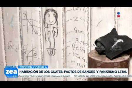 Un aparente pacto de sangre, marcas de explosiones y la envoltura de un arma blanca. #ImagenNoticias de la Noche entró a las habitaciones de "Los Cuates" quienes asesinaron a una maestra e hirieron a cuatro personas más en una secundaria de #Torreón, #Coahuila.

#NoticiasImagen #LoDijoZea #ImagenNoticias 

Visita nuestro sitio web: http://www.imagentv.com

No te pierdas Imagen Noticias con Francisco Zea de lunes a viernes en punto de las 6:30 am por Imagen Televisión.

TikTok: https://www.tiktok.com/@imagennoticias

Instagram Imagen Noticias con Francisco Zea: https://www.instagram.com/imagenzea 
Instagram: https://www.instagram.com/imagentvnoticias/

X Imagen Noticias con Francisco Zea: https://x.com/imagenZea 
X Noticias: https://twitter.com/ImagenNoticias_
X Televisión: https://twitter.com/ImagenTVMex 
 
Facebook Imagen Noticias con Francisco Zea: https://www.facebook.com/ImagenZea/ 
Facebook: https://www.facebook.com/ImagenTVNoticias
 
Aquí encontrarás la mejor información nacional e internacional de Imagen Noticias con Francisco Zea, Nacho Lozano, Crystal Mendivil, Enrique Sánchez y Paola Rojas.