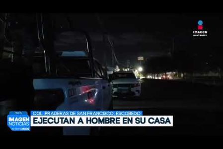 Sujetos armados entraron al hogar de un hombre para arrebatarle la vida en Escobedo. 

No te pierdas Imagen Noticias Monterrey con Brenda Cavazos de lunes a viernes por Imagen Televisión Monterrey.

Síguenos en nuestras redes
Instagram: https://www.instagram.com/imagentvmonterrey/
Twitter: https://twitter.com/ImagenTVMTY
Facebook: https://www.facebook.com/ImagenTVMTY/

Mantente siempre informado con las noticias sobre los acontecimientos más importantes a nivel nacional con Claudia Ovalle y Brenda Cavazos.


¡Dale like y suscríbete!