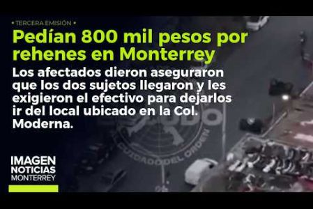 Dos sujetos fueron capturados luego de obligar a trabajadores de un local para que les dieran 800 mil pesos en efectivo en Monterrey. 

No te pierdas Imagen Noticias #Monterrey con #BrisseidaMoya de lunes a viernes por Imagen Televisión Monterrey.

Síguenos en nuestras redes
Instagram: https://www.instagram.com/imagentvmonterrey/
Twitter: https://twitter.com/ImagenTVMTY
Facebook: https://www.facebook.com/ImagenTVMTY/

Mantente siempre informado con las noticias sobre los acontecimientos más importantes a nivel nacional con Claudia Ovalle y Brenda Cavazos.


¡Dale like y suscríbete!