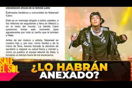 ¡Preocupación por Natanael Cano! Sus PADRES lanzan COMUNICADO y piden RESPETO en APOYO.

#SaleElSolTV

☀️ Programas Completos #SaleElSol: https://www.youtube.com/playlist?list=PLYnzMSw5fD7Qfhf4bSEemItedNGl2Mf_A
