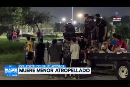 Un menor perdió la vida por atropellamiento en Apodaca cuando iba a jugar a un parque. 

No te pierdas Imagen Noticias Monterrey con Brenda Cavazos de lunes a viernes por Imagen Televisión Monterrey.

Síguenos en nuestras redes
Instagram: https://www.instagram.com/imagentvmonterrey/
Twitter: https://twitter.com/ImagenTVMTY
Facebook: https://www.facebook.com/ImagenTVMTY/

Mantente siempre informado con las noticias sobre los acontecimientos más importantes a nivel nacional con Claudia Ovalle y Brenda Cavazos.


¡Dale like y suscríbete!