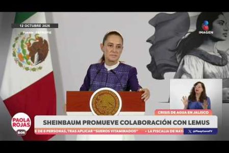La presidenta Claudia Sheinbaum llamó a trabajar en coordinación con el gobernador de Jalisco, Pablo Lemus, para atender la crisis del agua y aseguró que no busca confrontaciones.