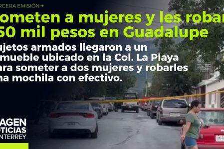 Someten a 2 mujeres que se dedican a dar préstamos y les roban 150 mil pesos en efectivo en Guadalupe. 

No te pierdas Imagen Noticias #Monterrey con #BrisseidaMoya de lunes a viernes por Imagen Televisión Monterrey.

Síguenos en nuestras redes
Instagram: https://www.instagram.com/imagentvmonterrey/
Twitter: https://twitter.com/ImagenTVMTY
Facebook: https://www.facebook.com/ImagenTVMTY/

Mantente siempre informado con las noticias sobre los acontecimientos más importantes a nivel nacional con Claudia Ovalle y Brenda Cavazos.


¡Dale like y suscríbete!