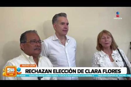 Tatiana Clouthier, Andrés Mijes y Waldo Fernández manifestaron su inconformidad ante la elección de Clara Flores como coordinadora de #Morena en Nuevo León.

#NoticiasImagen #ImagenNoticias530 

Visita nuestro sitio web: http://www.imagentv.com

No te pierdas Imagen Noticias 5:30 con Marlene Stahl, Nuria Gil y Adriana Treviño de lunes a viernes por Imagen Televisión.

TikTok 5:30: https://www.tiktok.com/@imagennoticias530 
TikTok Noticias: https://www.tiktok.com/@imagennoticias

Instagram 5:30: https://www.instagram.com/imagennoticias530 
Instagram Noticias: https://www.instagram.com/imagentvnoticias/

X 5:30: https://x.com/imagen530 
X Noticias: https://twitter.com/ImagenNoticias_
X Televisión: https://twitter.com/ImagenTVMex
 
Facebook Noticias: https://www.facebook.com/ImagenTVNoticias
 
Aquí encontrarás la mejor información nacional e internacional de Imagen Noticias con Francisco Zea, Nacho Lozano, Crystal Mendivil, Enrique Sánchez y Paola Rojas.