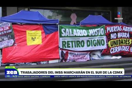 Continúa el plantón afuera de las oficinas centrales del Instituto Mexicano del Seguro Social. Los trabajadores del #IMSS exigen un aumento salarial y mejores condiciones para realizar su trabajo. 

#LoDijoZea #NoticiasImagen #ImagenNoticias 

Visita nuestro sitio web: http://www.imagentv.com

No te pierdas Imagen Noticias con Francisco Zea de lunes a viernes en punto de las 6:30 am por Imagen Televisión.

TikTok: https://www.tiktok.com/@imagennoticias

Instagram Imagen Noticias con Francisco Zea: https://www.instagram.com/imagenzea 
Instagram: https://www.instagram.com/imagentvnoticias/

X Imagen Noticias con Francisco Zea: https://x.com/imagenZea 
X Noticias: https://twitter.com/ImagenNoticias_
X Televisión: https://twitter.com/ImagenTVMex 
 
Facebook Imagen Noticias con Francisco Zea: https://www.facebook.com/ImagenZea/ 
Facebook: https://www.facebook.com/ImagenTVNoticias
 
Aquí encontrarás la mejor información nacional e internacional de Imagen Noticias con Francisco Zea, Nacho Lozano, Crystal Mendivil, Enrique Sánchez y Paola Rojas.