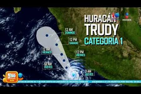 El huracán #Trudy se intensificó esta madrugada a categoría 1 y se ubica a 480 kilómetros al suroeste de #Acapulco, Guerrero.

#NoticiasImagen #ImagenNoticias530 

Visita nuestro sitio web: http://www.imagentv.com 

No te pierdas Imagen Noticias 5:30 con Marlene Stahl, Nuria Gil y Adriana Treviño de lunes a viernes por Imagen Televisión. 

TikTok 5:30: https://www.tiktok.com/@imagennoticias530  
TikTok Noticias: https://www.tiktok.com/@imagennoticias 

Instagram 5:30: https://www.instagram.com/imagennoticias530  
Instagram Noticias: https://www.instagram.com/imagentvnoticias/ 

X 5:30: https://x.com/imagen530  
X Noticias: https://twitter.com/ImagenNoticias_ 
X Televisión: https://twitter.com/ImagenTVMex 

Facebook Noticias: https://www.facebook.com/ImagenTVNoticias 

Aquí encontrarás la mejor información nacional e internacional de Imagen Noticias con Francisco Zea, Nacho Lozano, Crystal Mendivil, Enrique Sánchez y Paola Rojas.