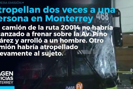Atropellan dos veces a una persona en situación de calle en Monterrey. 

No te pierdas Imagen Noticias Monterrey con Brenda Cavazos de lunes a viernes por Imagen Televisión Monterrey.

Síguenos en nuestras redes
Instagram: https://www.instagram.com/imagentvmonterrey/
Twitter: https://twitter.com/ImagenTVMTY
Facebook: https://www.facebook.com/ImagenTVMTY/

Mantente siempre informado con las noticias sobre los acontecimientos más importantes a nivel nacional con Claudia Ovalle y Brenda Cavazos.


¡Dale like y suscríbete!