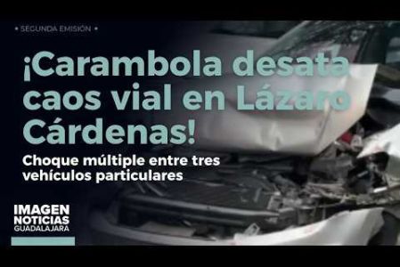 Un choque múltiple entre tres vehículos particulares provocó intenso caos vehicular sobre la calzada Lázaro Cárdenas, a la altura del Parque de la Liberación, en sentido poniente a oriente.

#NoticiasImagen

Síguenos en nuestras redes:

Instagram: https://www.instagram.com/imagentvgdl/
TikTok: https://www.tiktok.com/@imagennoticias
Twitter: https://twitter.com/ImagenTVGDL
Facebook: https://www.facebook.com/ImagenTVGDL/
Visita nuestro sitio Web: https://www.imagentv.com/guadalajara

Mantente siempre informado con las noticias sobre los acontecimientos más importantes a nivel nacional con Carolina Martínez.

¡Déjanos tus comentarios, da like, comparte y suscríbete!