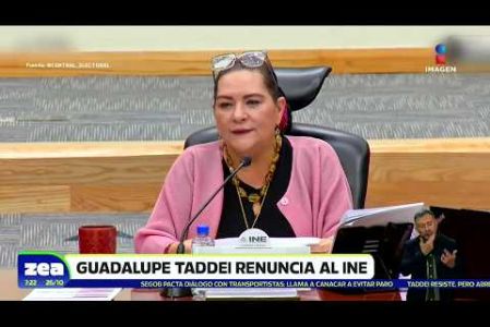 La consejera presidenta del Instituto Nacional Electoral (#INE), #GuadalupeTaddei, anunció que presentará su renuncia al cargo ante la Cámara de Diputados este lunes, la decisión ocurre en medio de múltiples señalamientos y cuestionamientos públicos.  

#NoticiasImagen #LoDijoZea #ImagenNoticias