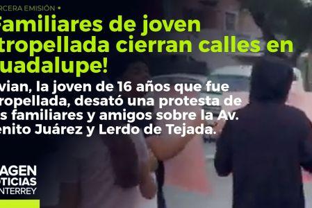 Familiares y amigos de Vivian tomaron las calles de Guadalupe para exigir justicia tras su atropellamiento. 


No te pierdas Imagen Noticias #Monterrey con #BrisseidaMoya de lunes a viernes por Imagen Televisión Monterrey.

Síguenos en nuestras redes
Instagram: https://www.instagram.com/imagentvmonterrey/
Twitter: https://twitter.com/ImagenTVMTY
Facebook: https://www.facebook.com/ImagenTVMTY/

Mantente siempre informado con las noticias sobre los acontecimientos más importantes a nivel nacional con Claudia Ovalle y Brenda Cavazos.


¡Dale like y suscríbete!