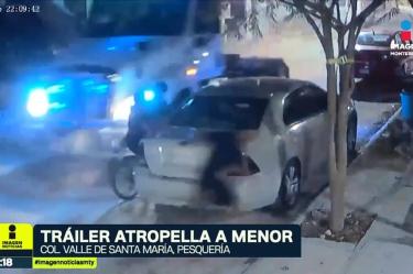 Tráiler embiste a menor en Pesquería