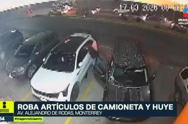 Así robaron a un vehículo en Monterrey