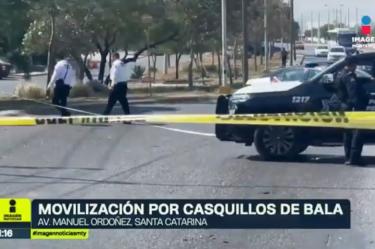 Hallan casquillos en avenida de Santa Catarina 
