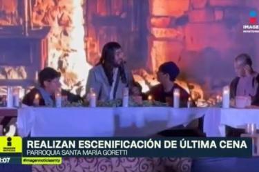 Realizan representación de la Última Cena