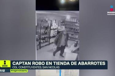 Finge ser cliente y roba mercancía en tienda de abarrotes 