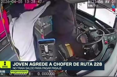 Chofer es agredido tras pedir a usuario bajar del camión