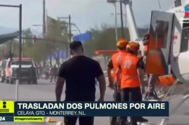 Trasladan pulmones desde Guanajuato para hombre de 60 años