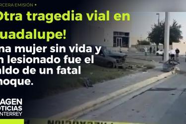 Nueva tragedia vial en Guadalupe: un deceso