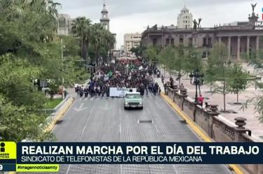 Telefonistas marchan en Monterrey: exigen justicia laboral