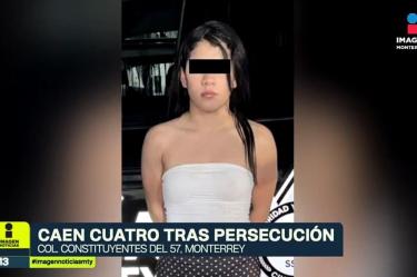 Capturan a grupo de jóvenes en Monterrey tras chocar